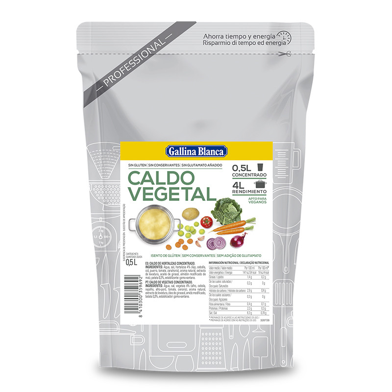 CALDO VEGETAL CONCENTRADO 1:8 DOY 6/500ml